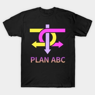 plan ABC,fluorescent color,arrow T-Shirt